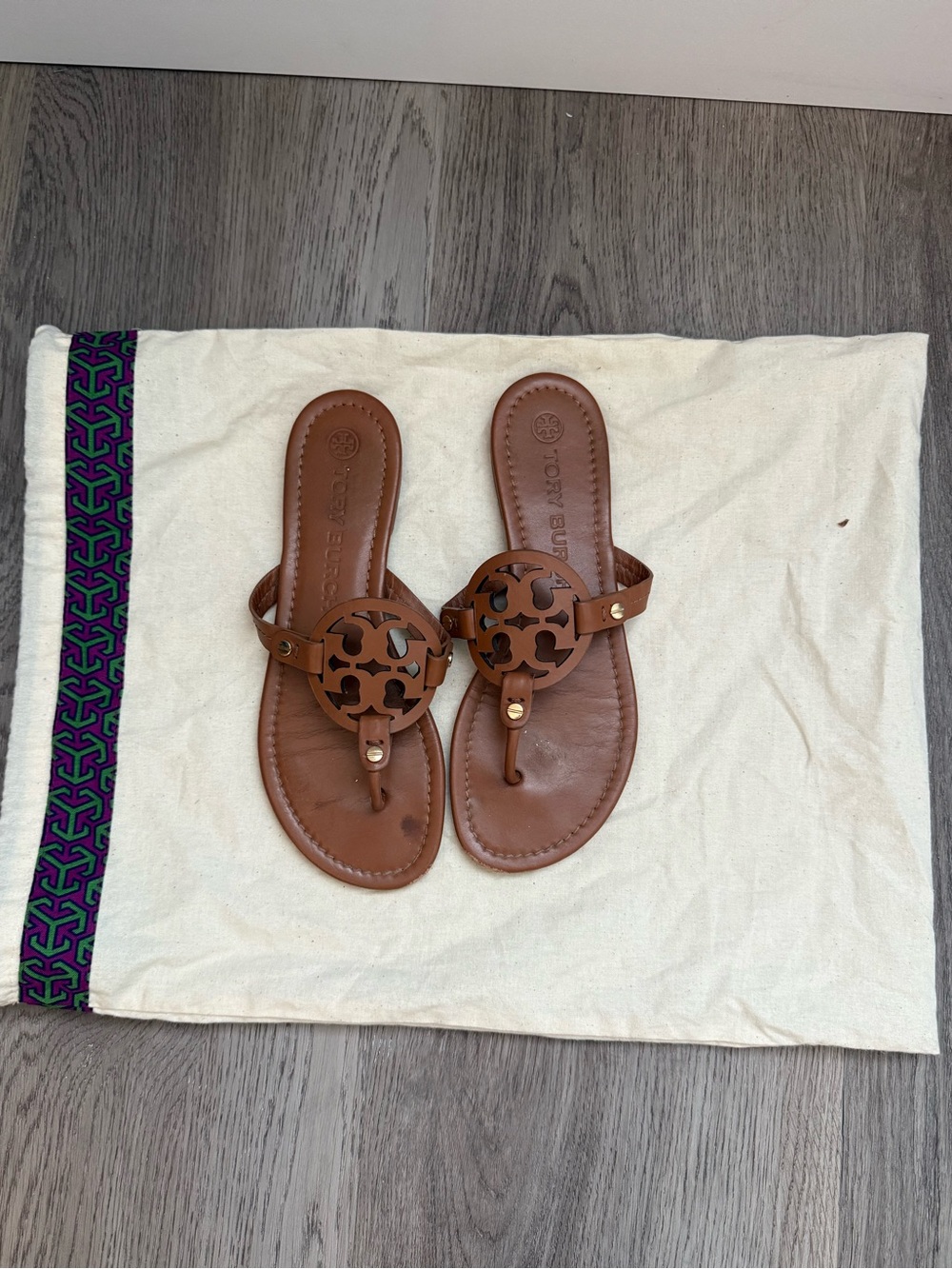 Vintage Vachetta Tory Burch Miller Sandals